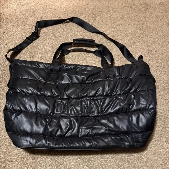 DKNY Black Puffer Duffle - Picture 3 of 7